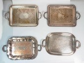 GROUPING OF 4 SILVERPLATE PLAT