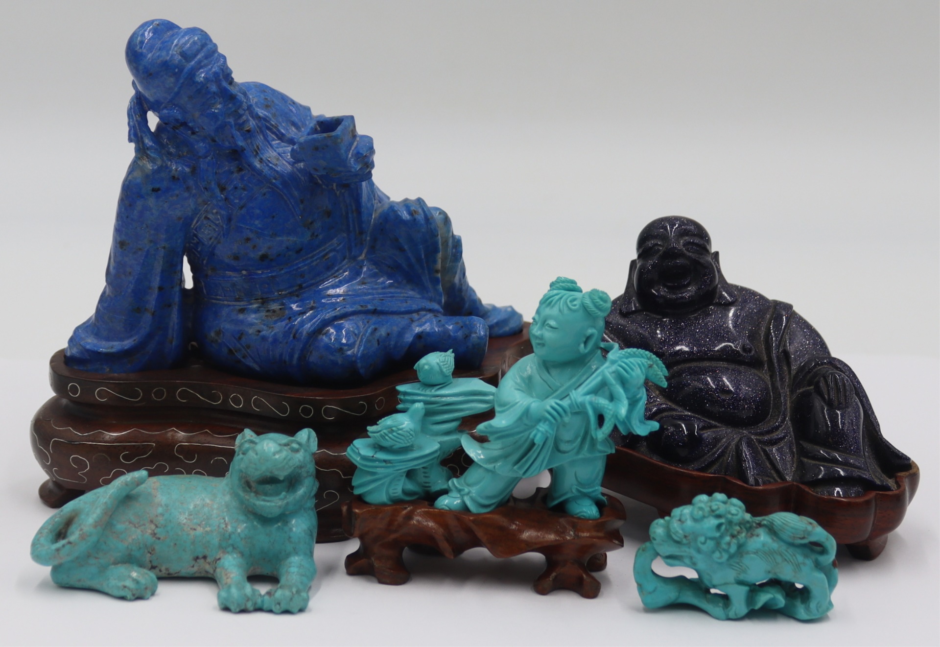 GROUPING OF (5) ASIAN STONE