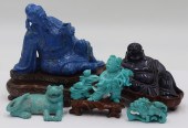 GROUPING OF (5) ASIAN STONE CA