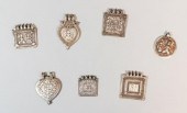 GROUPING OF 7 SILVER INDIAN PE