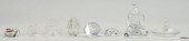 GROUPING OF 8 FIGURAL CRYSTAL