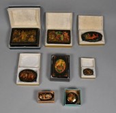 GROUPING OF 8 PALEKH LACQUER B