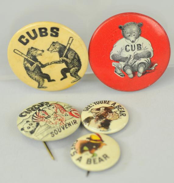 GROUPING OF BEAR PIN-BACKS Lot