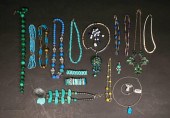 GROUPING OF BLUE COSTUME JEWEL