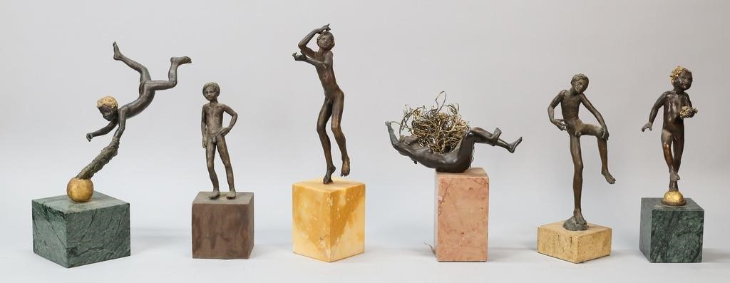 GROUPING OF BRONZE FIGURES