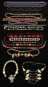 GROUPING OF COSTUME BEADED NEC