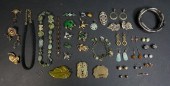 GROUPING OF COSTUME & JADE JEW