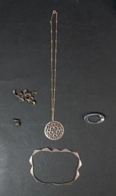 GROUPING OF DANISH SILVER JEWE