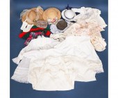 Grouping of doll clothes such