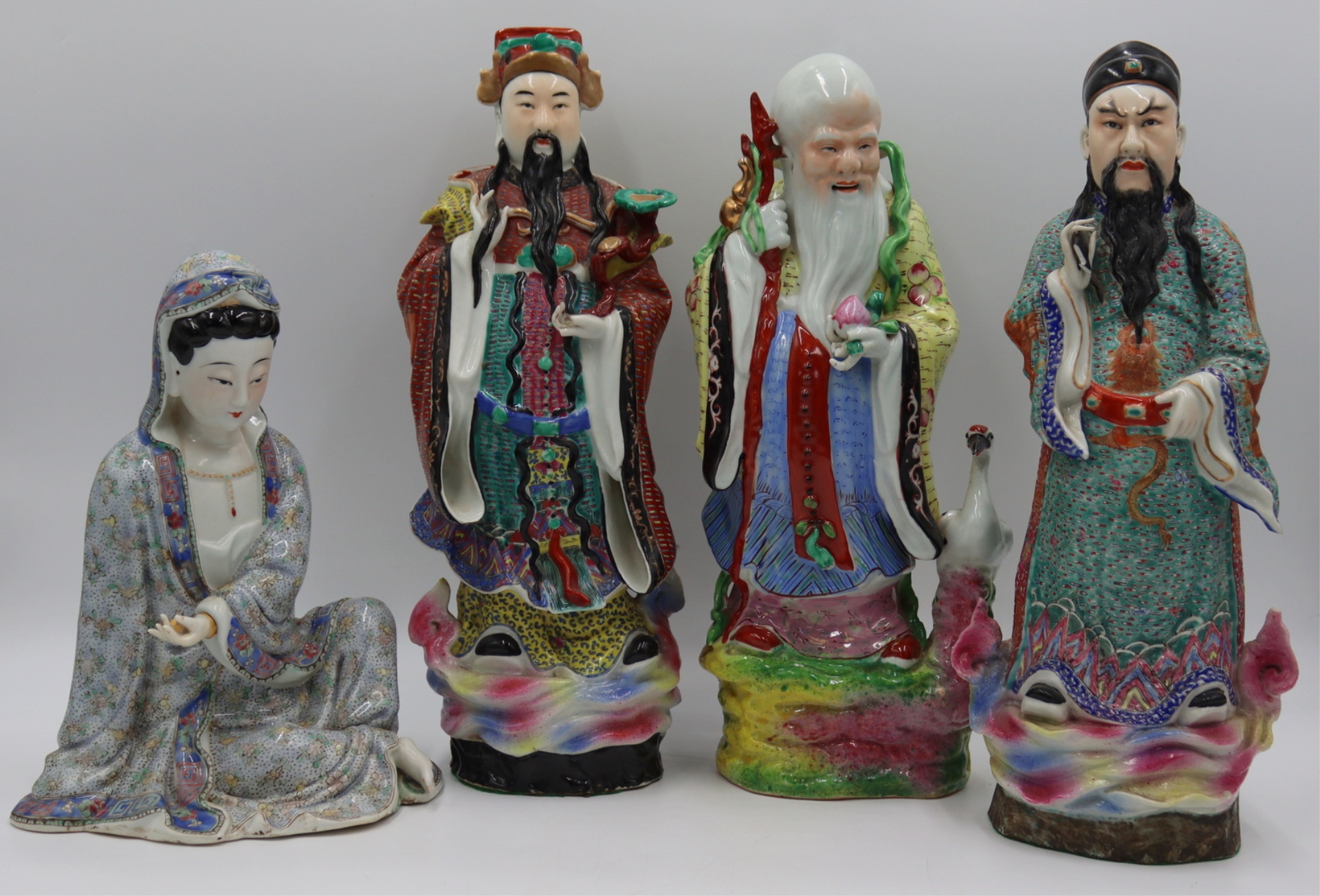 GROUPING OF ENAMEL DECORATED