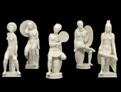 GROUPING OF FIVE ROYAL COPENHA
