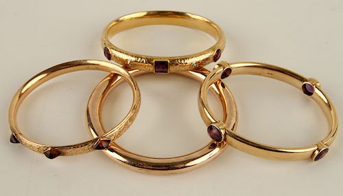 GROUPING OF FOUR 14 KARAT GOLD
