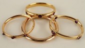 GROUPING OF FOUR 14 KARAT GOLD