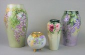 GROUPING OF FOUR PORCELAIN VAS