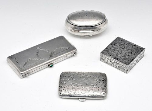 GROUPING OF FOUR STERLING SILVER