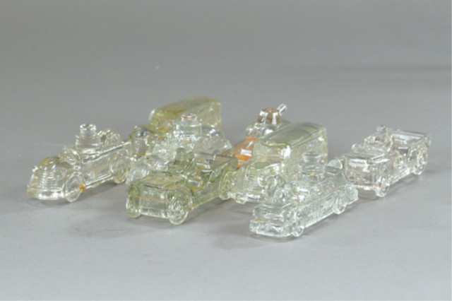 GROUPING OF GLASS CANDY CONTAINER