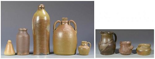 GROUPING OF MIDDLE TN POTTERY, 8