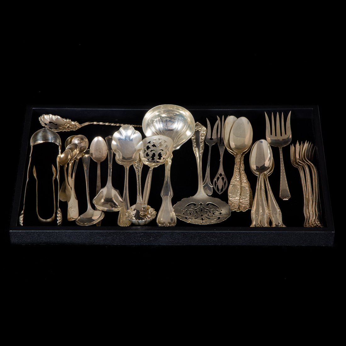 GROUPING OF MOSTLY STERLING SPOONS,