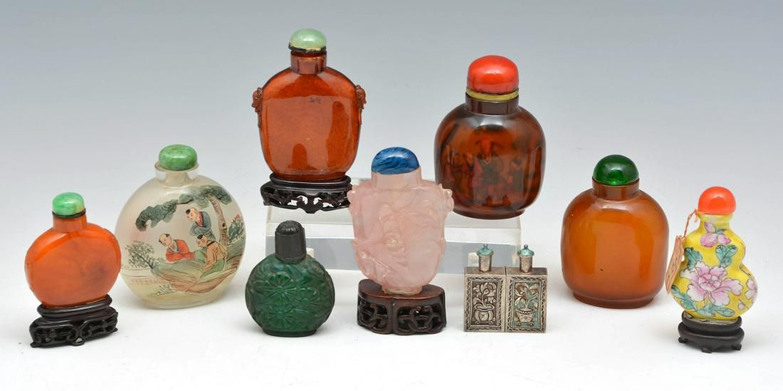 GROUPING OF NINE CHINESE SNUFF