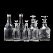GROUPING OF SEVEN CUT GLASS DE