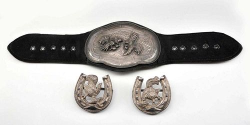 GROUPING OF SILVER BELT
