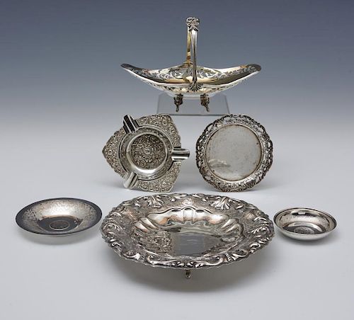 GROUPING OF SIX SILVER