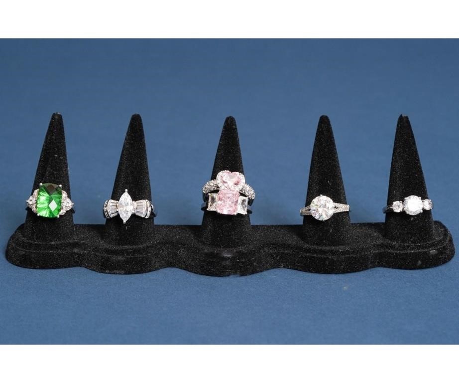 Grouping of six sterling costume