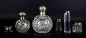 GROUPING OF STERLING & GLASS D