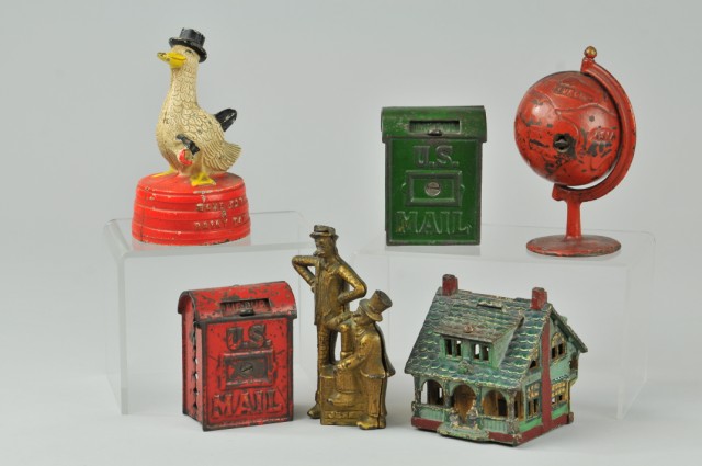 GROUPING OF STILL BANKS Cast iron