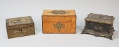 GROUPING OF TEA CADDIES & DRES
