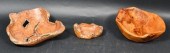 GROUPING OF THREE BURLED WOOD