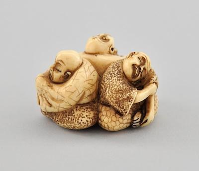 Grouping of Three Sleepers Ivory