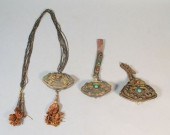 GROUPING OF TIBETAN LEATHER FL