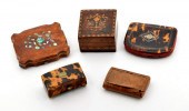 GROUPING OF TREEN BOXES (5).Gr