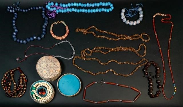 GROUPING OF TRIBAL BEADED