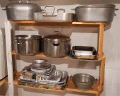 GROUPS OF POTS, PANS AND ROAST