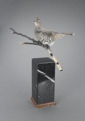 GROUSE ON A BIRCH LIMBLionel D