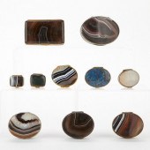 GRP: 10 AGATE BOXES - BLACK LA