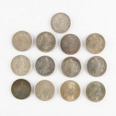 GRP: 13 PEACE & MORGAN DOLLARS
