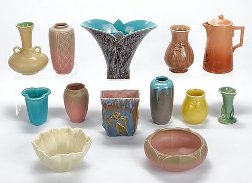 GRP: 13 ROOKWOOD POTTERY PIECES