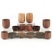 GRP: 14 STUDIO POTTERY CUPS &