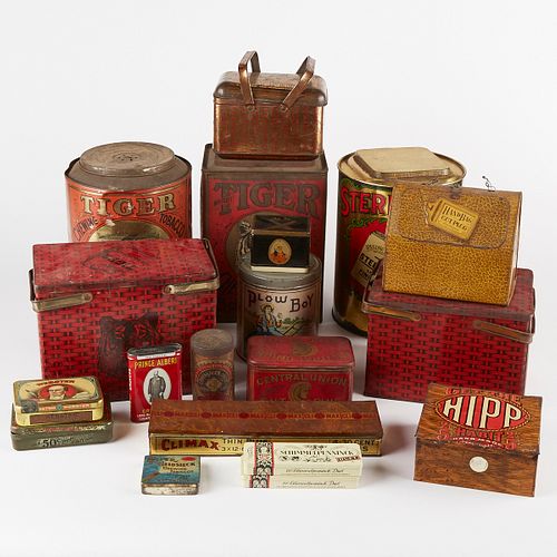GRP: 18 20TH C. CHEWING TOBACCO TIN