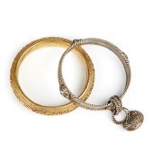 GRP: 2 CHINESE GILT SILVER BAN