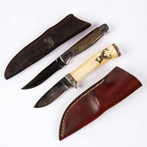 GRP: 2 CUSTOM KNIVES - HEBEISEN &