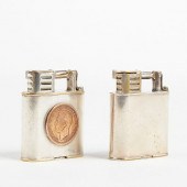 GRP: 2 DUNHILL SILVER PLATED C