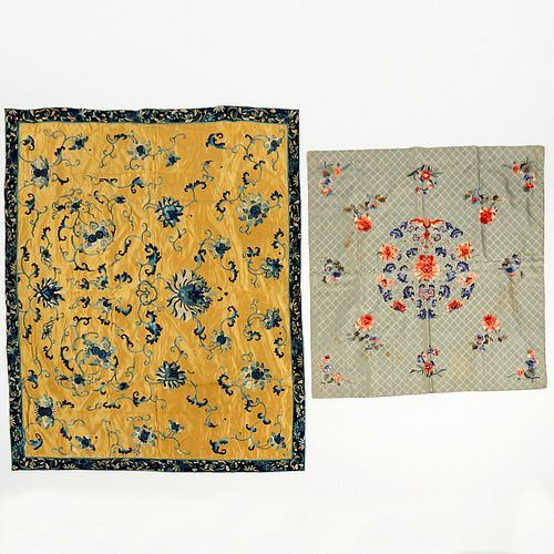 GRP: 2 EARLY 20TH C. CHINESE SILK