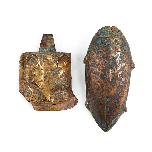 GRP: 2 HAN CHINESE GILT BRONZE