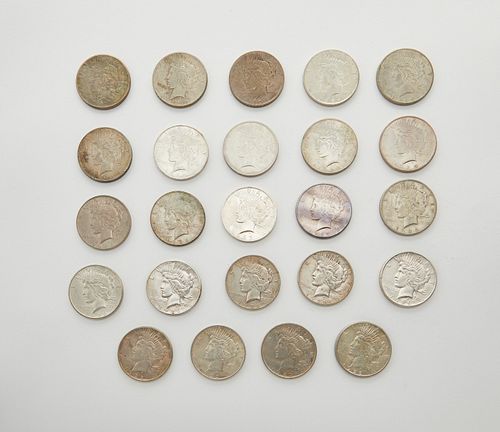 GRP: 24 PEACE SILVER DOLLARS