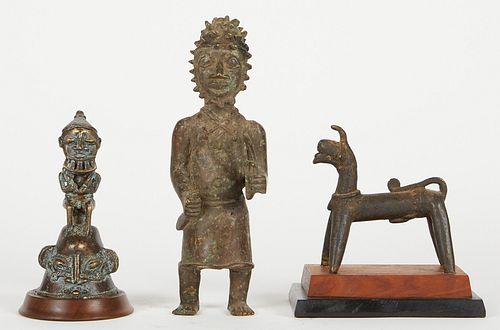GRP: 3 20TH C. AFRICAN BRONZE