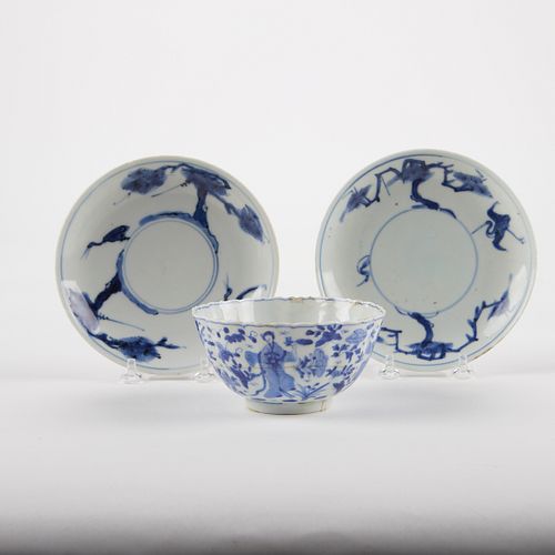 GRP: 3 CHINESE BLUE & WHITE
